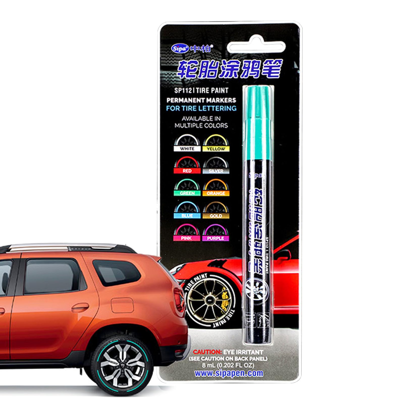 Marqueur Pneu Étanche - Stylo Retouche 3mm - Pour Pneus Voiture - Permanent Et Résistant - DIY - Plusieurs Couleurs