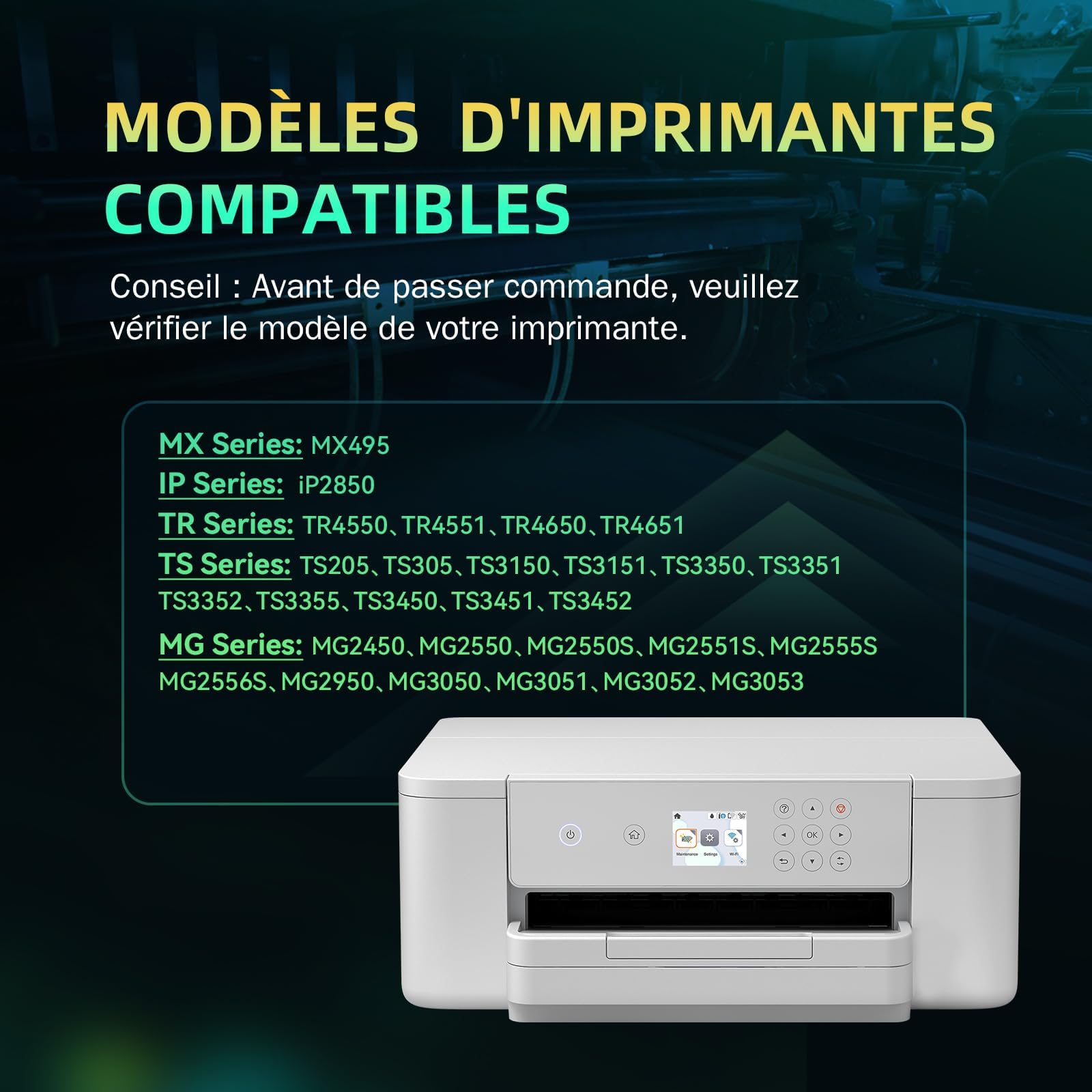 545-546 XL Cartouche d'encre Remplacement pour Canon 545 et 546 XL pour PG-545XL CL-546XL pour Canon TS3350 pour Pixma TS3450 MG2550 MG2550S MG2555S TS3150 MX495 iP2850 (1 Noir, 1 Couleur) - 3