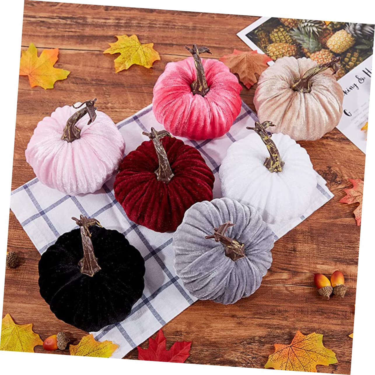 Cabilock 3 Sätze Goldener Samtkürbis Halloween Dekorationen Pilz Girlande Dekorationen Für Zuhause Halloween Kürbis Laterne Herbst Ornamente Erntefest 6 Stück * 3