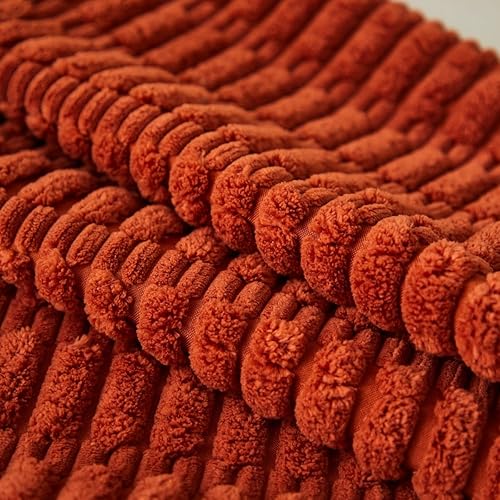 Miniatura 111 de Sunday Praise Paquete de 2 fundas de almohada decorativas de pana de 18 x 18 pulgadas, fundas de almohada cuadradas de rayas bohemias suaves