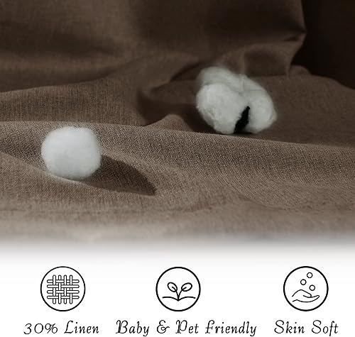 Miniatura 5 de StangH Fundas de cojín de lino para sofá  Fundas individuales para sillas con parte inferior de velcro para niños, asientos de patio al aire libre,