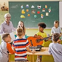 Vista 5 de HOWAF 32 piezas de decoración de tablón de anuncios de bienvenida a la escuela, recortes de regreso a clases para el primer día de escuela