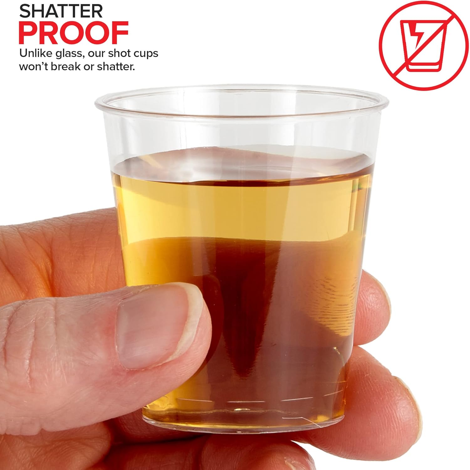 Stock Your Home 1.5 oz Shot Glasses - 500 Mini Plastic Shot Glasses (1.5oz) Clear Disposable Cups for Jello Shots, Wine Tasting, Liquor, Whiskey, Pudding, Sample Cup for Halloween and Elegant Parties - Image 4
