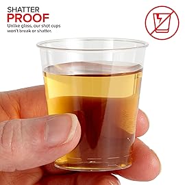 Stock Your Home 250 Mini Plastic Shot Glasses (1.5oz) Clear Disposable Cups for Jello Shots, Wine Tasting, Liquor, Whiskey, Pudding, Sample Cup for Halloween and Elegant Parties