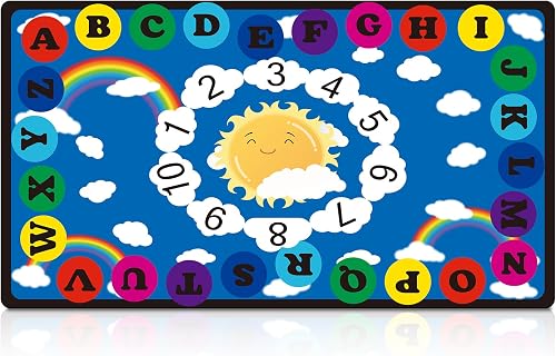 Drydiet 11.8 x 6.6 ft Alphabet Classroom Rug Elementary Daycare Rug