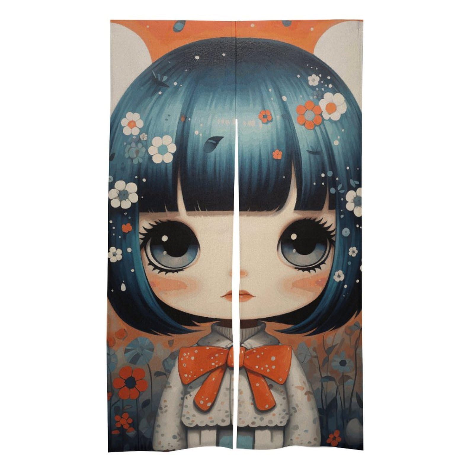 Rideau de porte anime occultant discret pour separer piece sans porte noren 145 x 43 cm