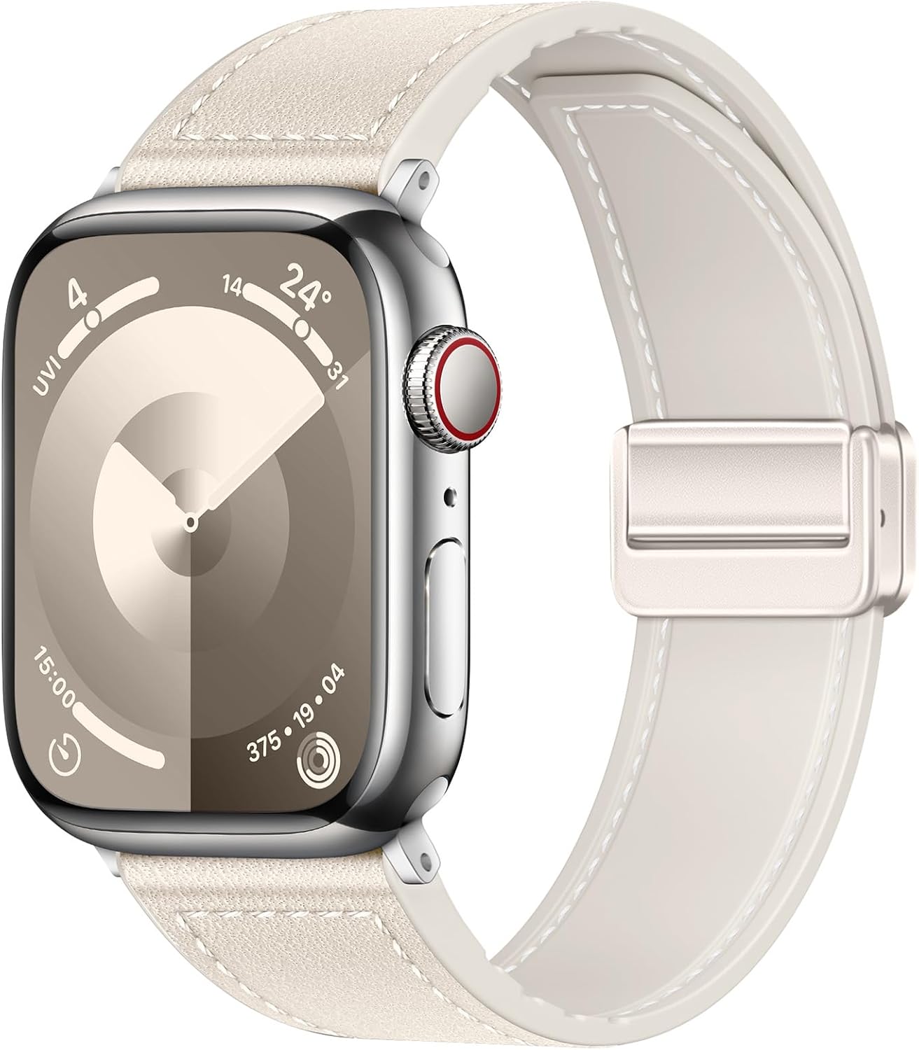 Genuine Leather Band Compatible with Apple Watch Band 44mm 45mm 46mm 49mm for Men Women,Adjustable Magnetic Strap Top Grain Leather Wristband for iWatch Series 11 10 9 8 7 6 SE 5 4 Ultra 3 2 1 - Image 2