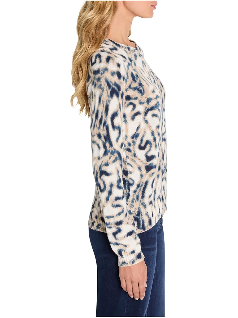Multi NIC+ZOE Petite Blurry Leaf Supersoft Sweater