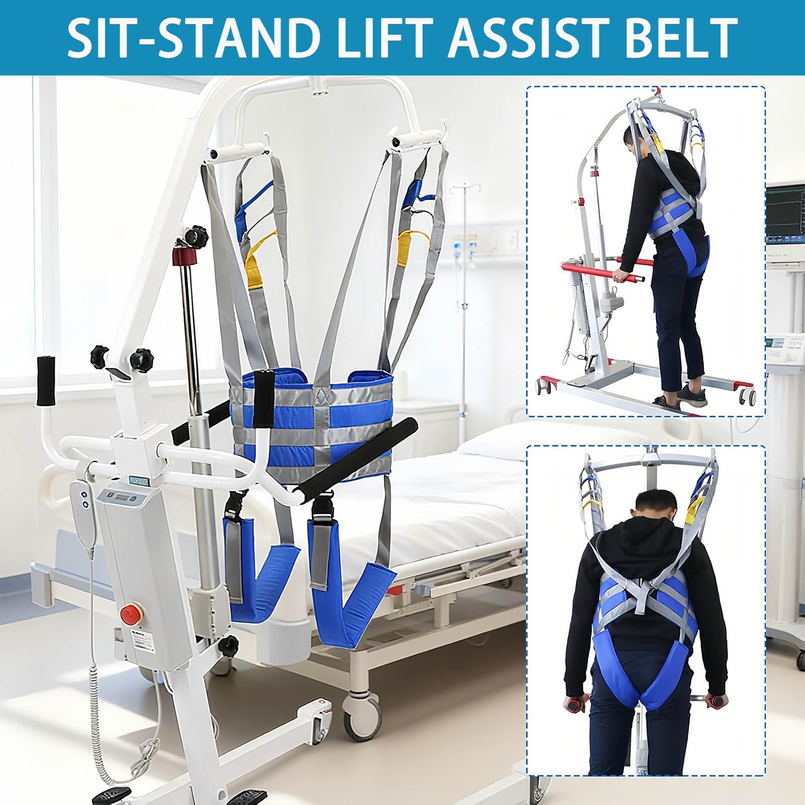 GrúA para Levantar Personas Mayores, ArnéS De Cuerpo Completo para ElevacióN De Pacientes, Hamaca De Transferencia para El BañO, Ayudas para Caminar Y Ponerse De Pie