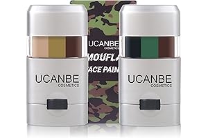 UCANBE Non-toxic Oil Base Camo Face Paint Sticks 3 Colors
