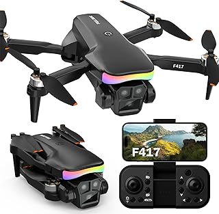 Drone avec Caméra 1080P pour Enfants & Débutants,Lumière RGB Réglage Électrique 90°,WiFi FPV, Mini Drone avec Vidéo en Direct 3D filp,RC Quadricoptère Cadeau pour Enfants et Adultes,sac à main,C0