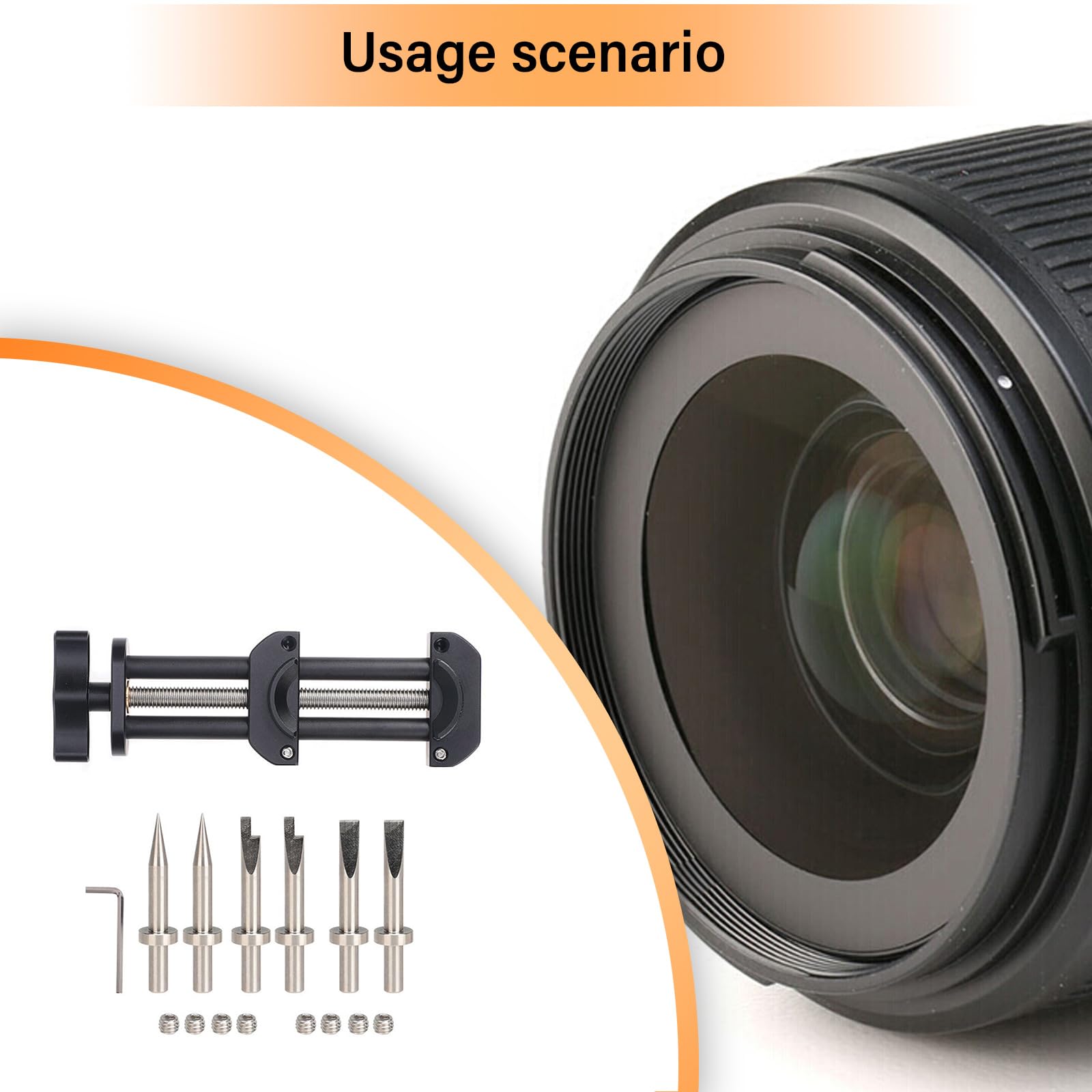 Set di strumenti per la pulizia del filtro della fotocamera Set di morse per videografi e fotografi Strumenti di riparazione del filtro a lente aperta