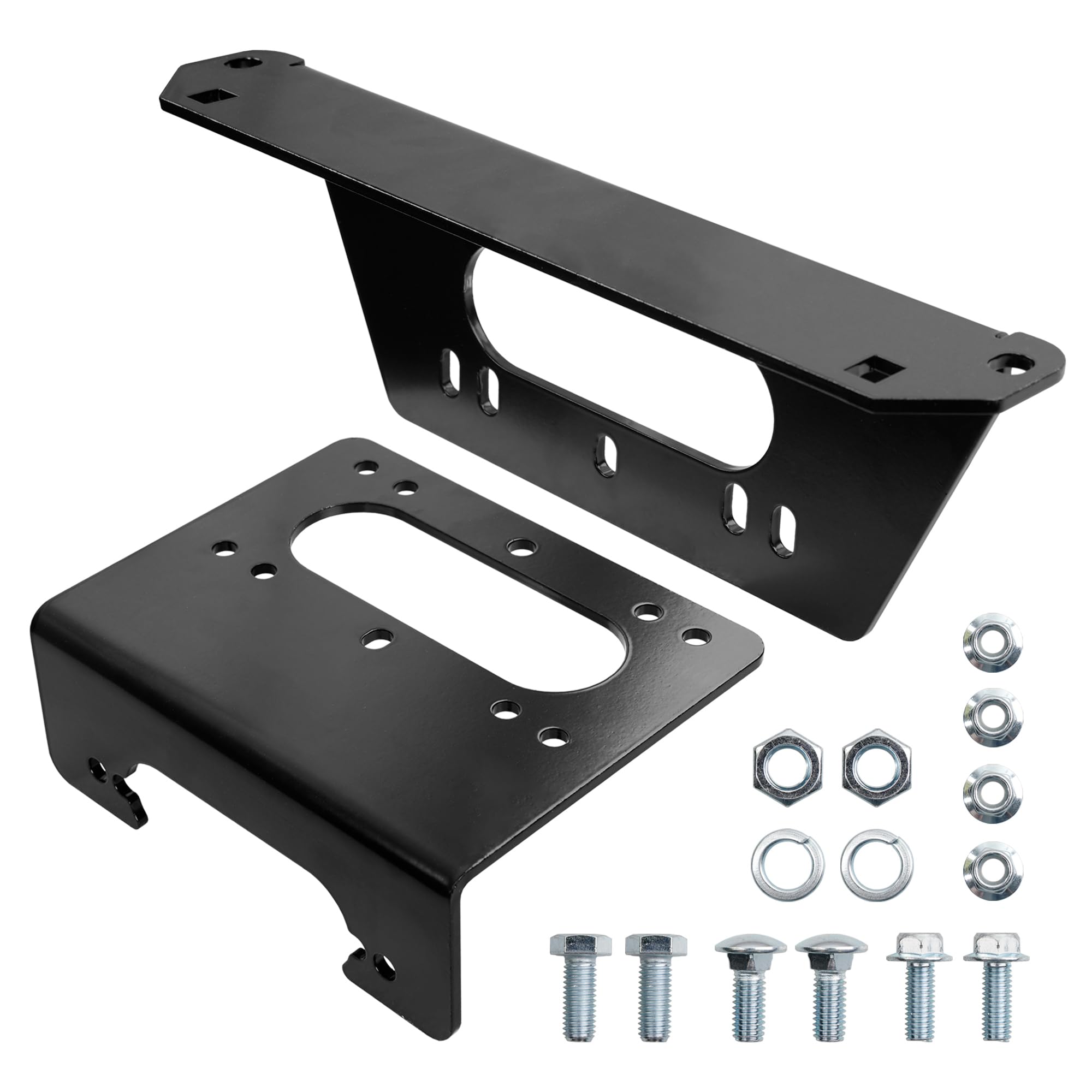 Photo 1 of 101480 Winch Mount - Compatible with Polaris Ranger XP 1000 Models(2018+) - Polaris Ranger Winch Mount with Black Powder Coated