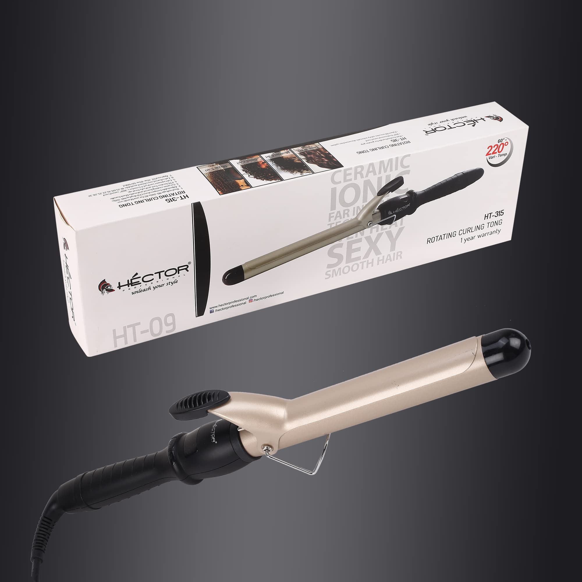 Hector Ease Curl 19 MM Barrel Professional Hair Curler with Ceramic Coated Plates Fast Heatup Hair Curling Iron Rod Hair Styling Tools for Curly Hair for Women - Image 3 thumbnail