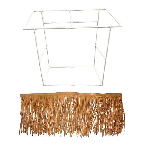Tiki Bar Hut Kit,Tropical Tabletop Hut Includes Metal Frame &