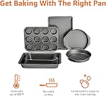 Amazon Basics 15-Piece Non-Stick Kitchen Cookware Set + 6-Piece Nonstick Bakeware Set