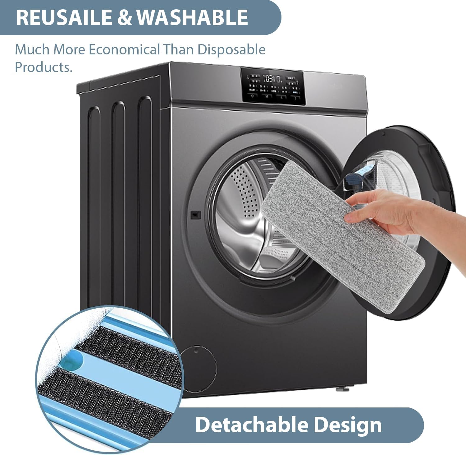 Stellix Microfiber Mop Pads - Washable & Durable -5