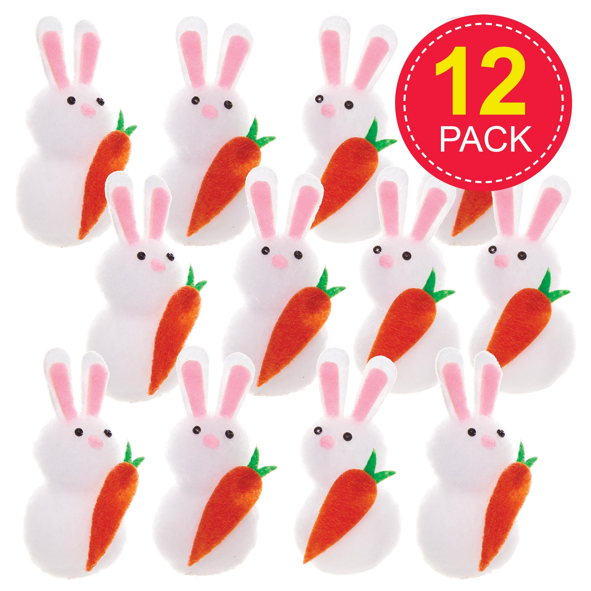 Baker Ross FX963 Pom Pom Bunnies - Pack of 12, Easter Embellishments for Crafts, Multicolour, 14 x one size - Image 2