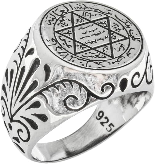 Seal of Solomon Ring Adjustable Stainless Steel