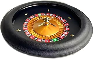 Roulette, Das 18-Zoll-ABS-Casino-Grade-Deluxe-Hochglanz-Roulette-Rad, Casino-Grade-Roulette-Set mit Doppel-Null-Layout-Roulette-Rad mit 2 Roulette-Kugeln for das nächtliche Heimspiel oder den professi