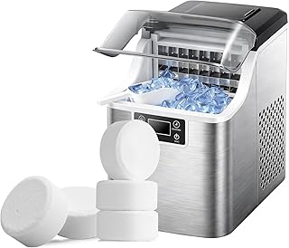 Ice Machine Cleaner Tablets Descaler, 48 Pack Ice Maker Cleaner, Nickel Safe Scale for Countertop Portable Nugget Ice Makers Cleaning, Remove Hard Water Buildup, Odor-Free