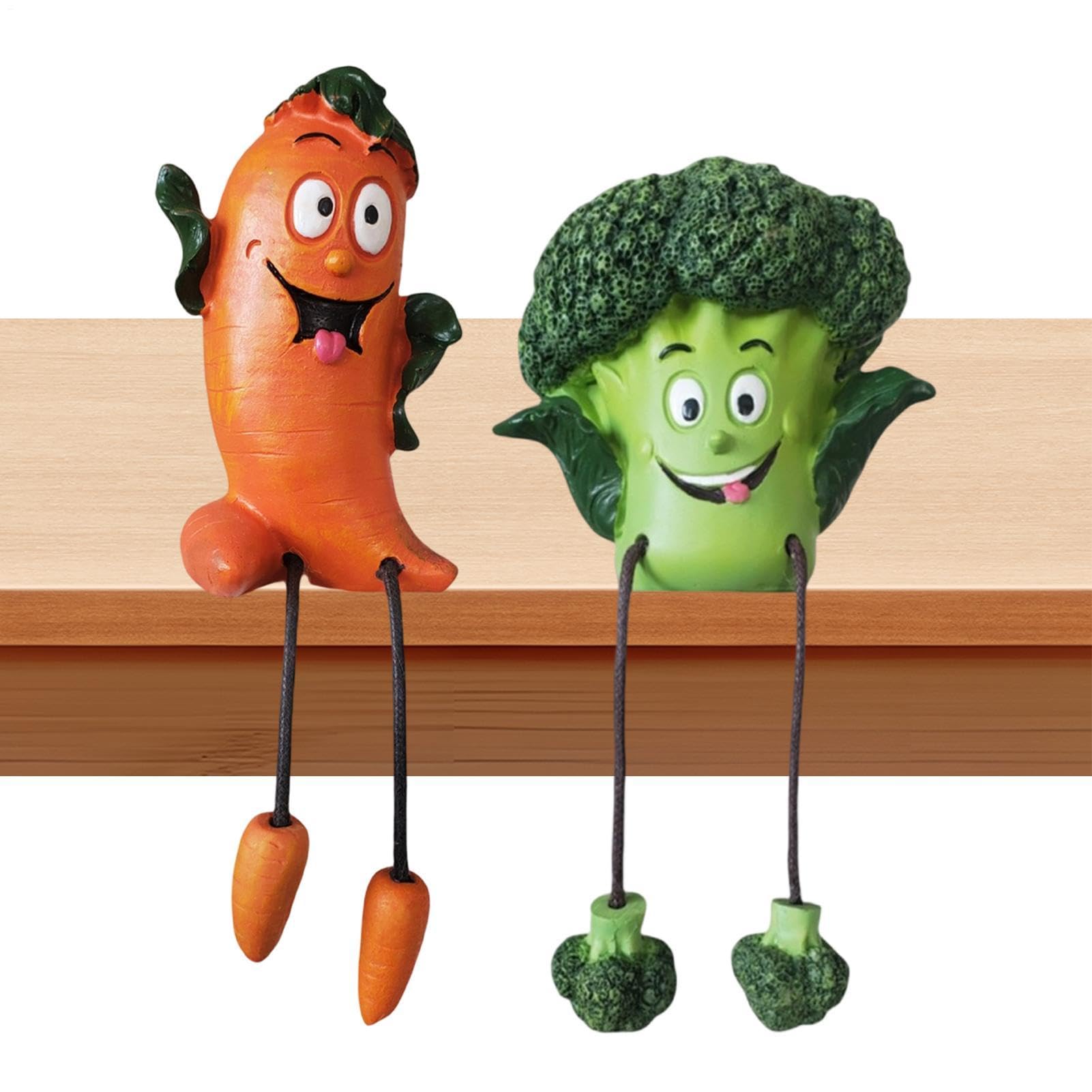 Figurines de légumes rigolotes pour égayer votre espace de travail et étagères de salon