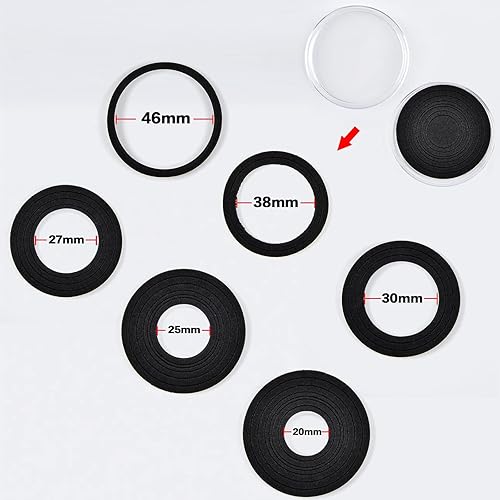 Miniatura 2 de Cápsulas de monedas de 1.811 in con junta de espuma y caja organizadora de almacenamiento de plástico, 6 tamaños (20252730381.811 in) para