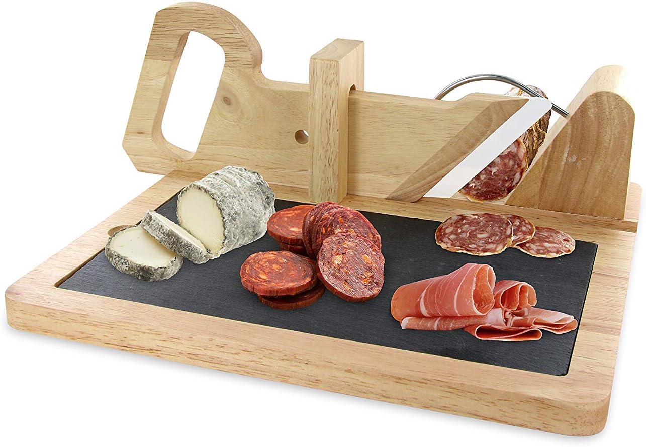 Sausage Slicer with Ceramic Blade and Removable Glass Tray