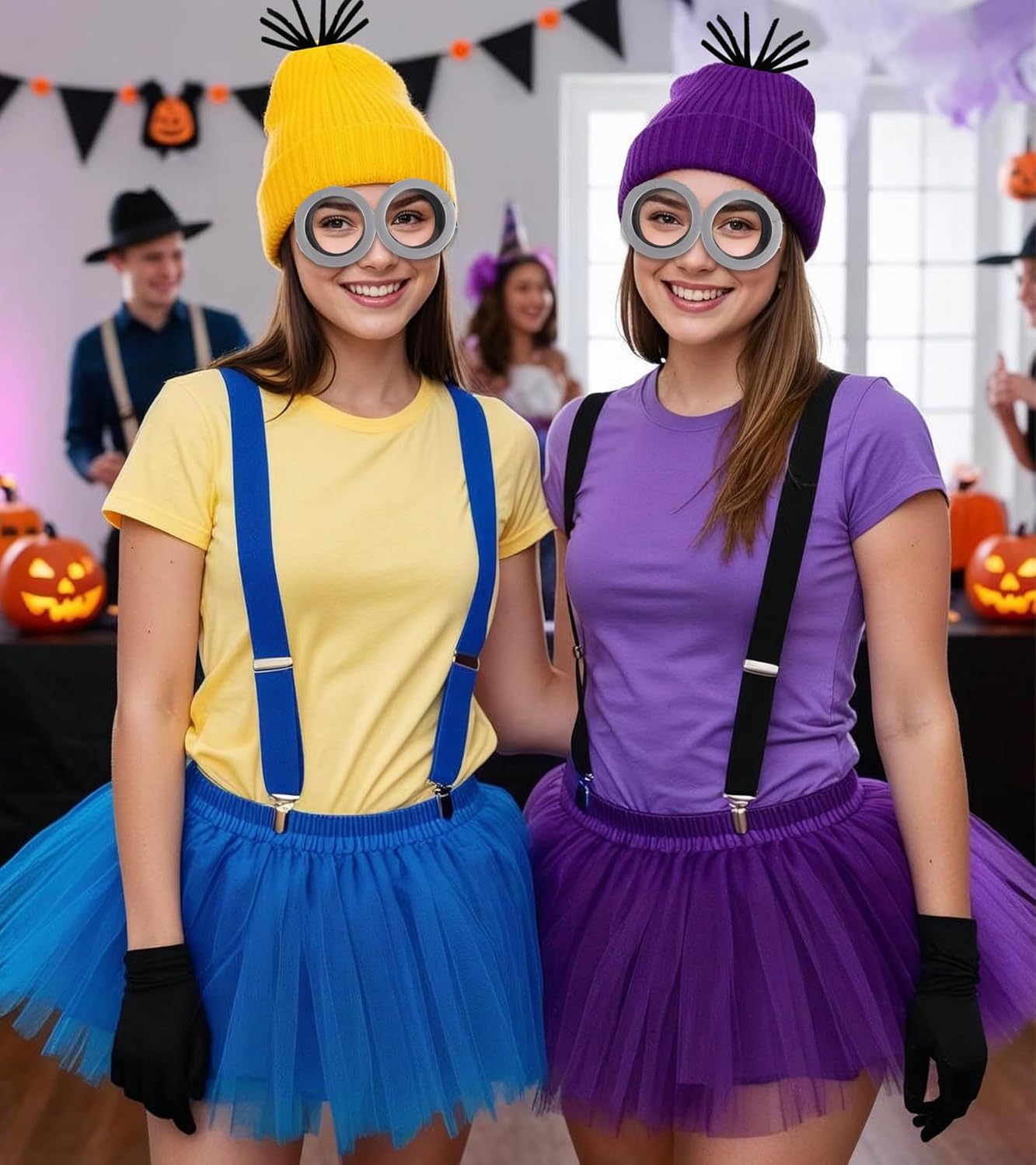 Halloween Costumes Accessories for Adults Women - Yellow & Purple Duo Halloween Costume Party Cosplay Set - Matching Costumes for Teen Girls Friends - Image 6
