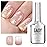 GAOY Shimmer Gel Nail Polish, 16ml Translucent Jelly Glitter Gel Polish, Soak Off UV Light Cure for Nail Art DIY at Home, 1610 Milky Peach