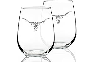 Longhorn Stemless Wine Glasses: The Perfect Quencher for Texan Hospitality