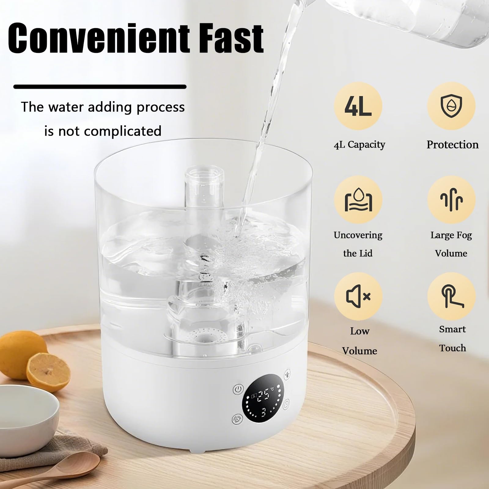 Nebulizzatore Umidificatore per Rettili, Umidificatore per Terrari con Serbatoio per Nebulizzatore per Rettili da 4 Litri(Size-1)
