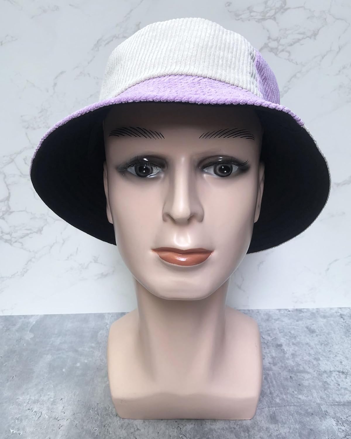 yolrdiw Casual Color Block Corduroy Bucket Hat Cotton Outdoor Beach Hats for Women Men