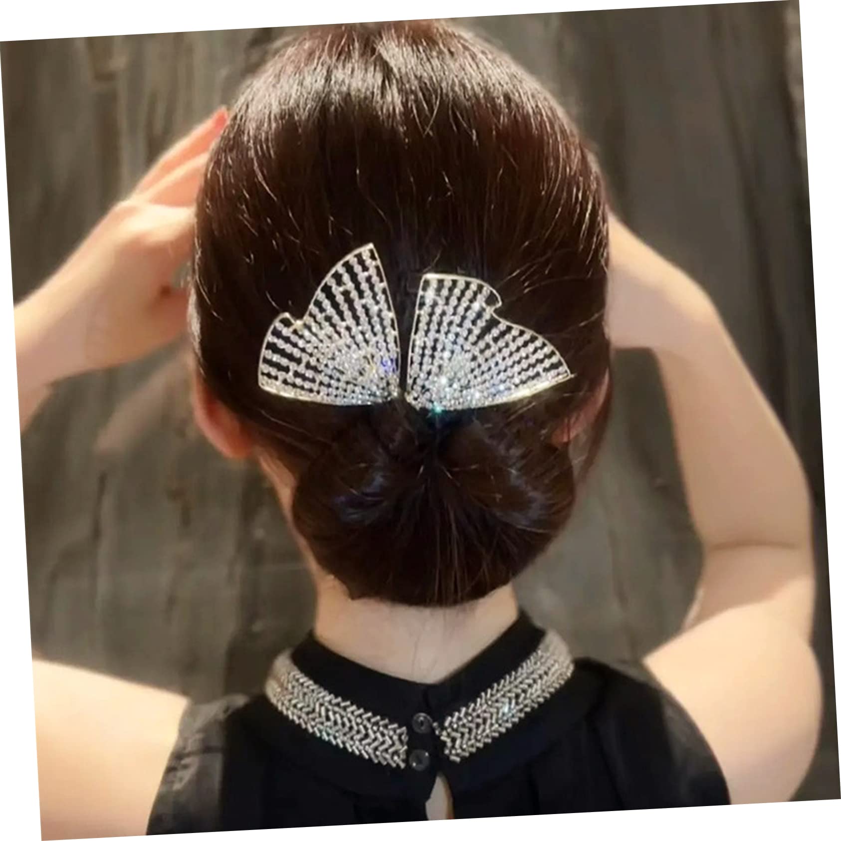 DOITOOL 4stücke Fashion Hair Bun Maker Mit Glitzersteinen Eleganter Haarbunner Für Duttfrisuren Einfach Zu Bedienen Für Jeden Anlass Als Für Frauen Und Mädchen