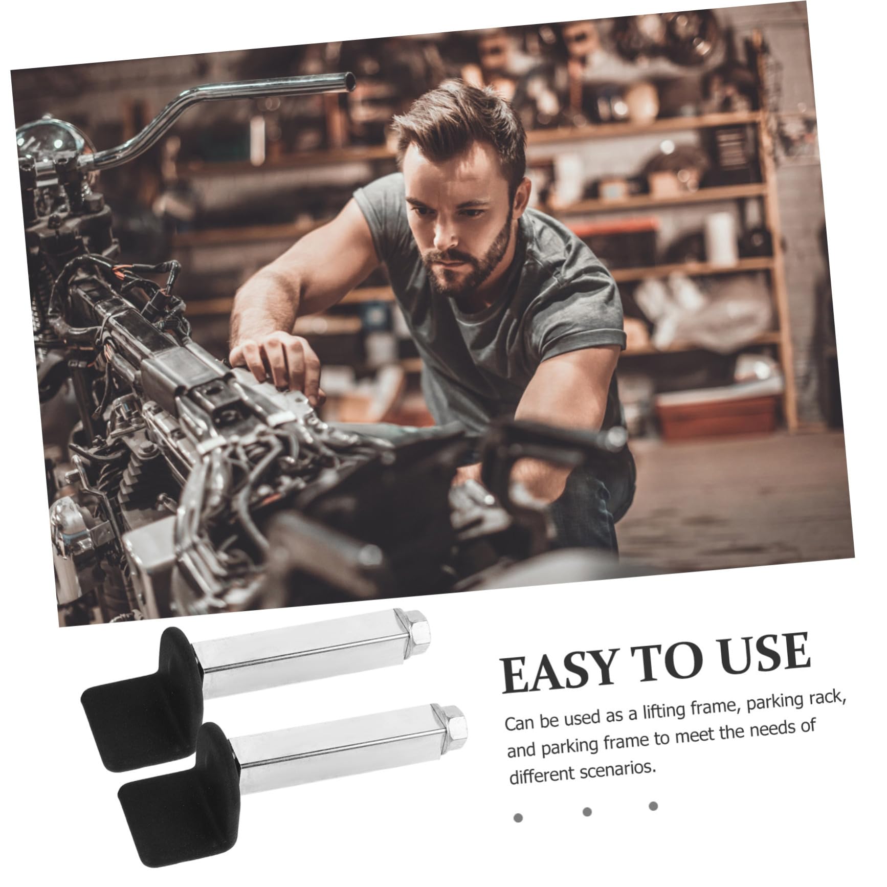 Motorradständer aus Metall mit Stabilem Arbeitsplattform Multifunktionalem Design für Motorradpflege als Vorder und Hinterrad Hebeständer Beim Motorrad Service