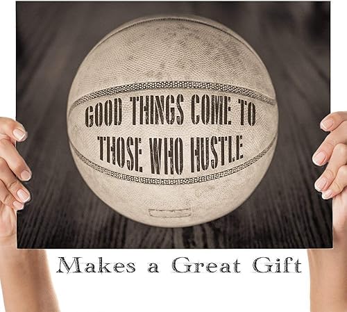 Miniatura 5 de Lone Star Art Good Things Come to Those Who Hustle - Basketball Posters for Boys Bedroom - Basketball Inspirational Quote, Classic Home and Room
