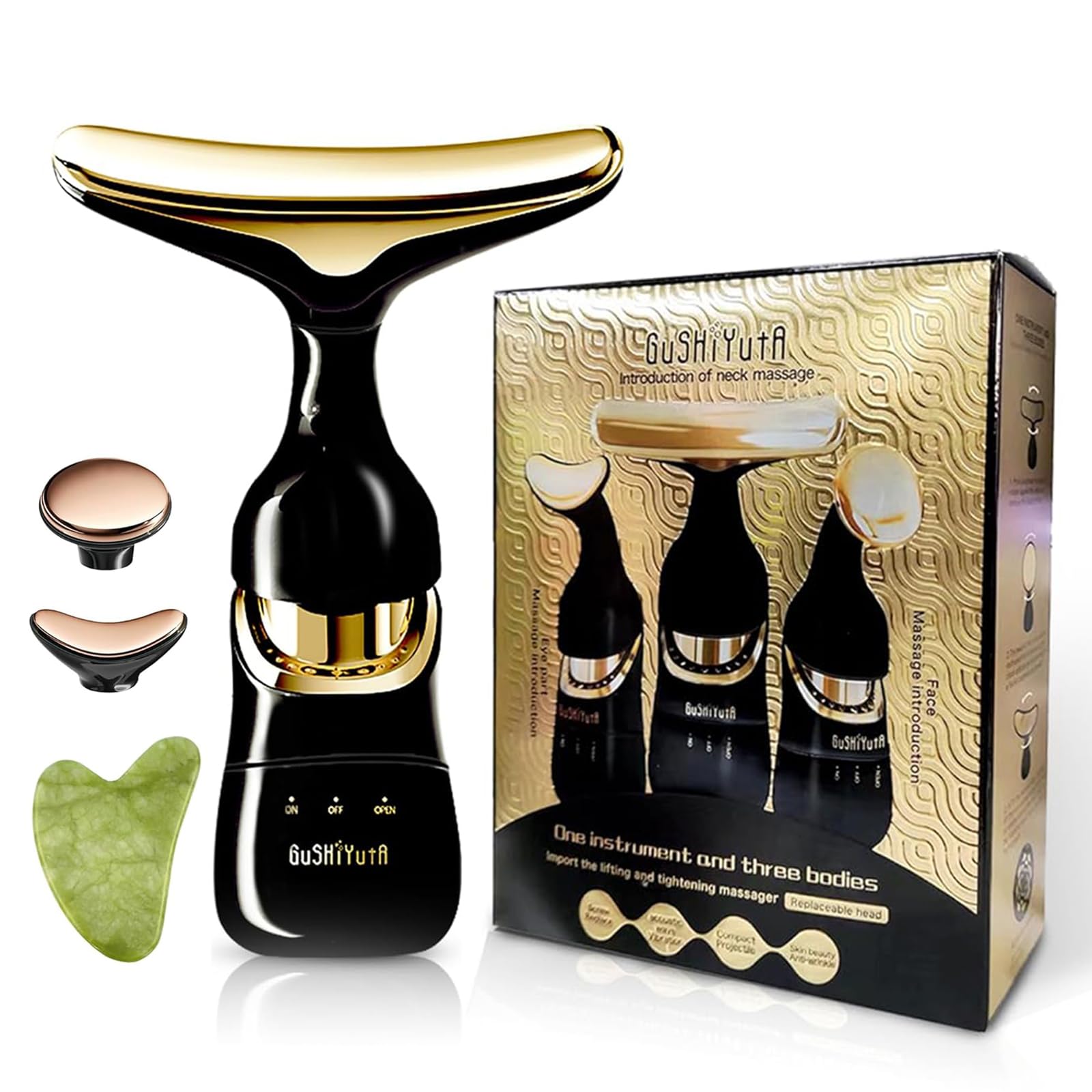 3 in 1 Facial Massager Machine for Face, Anti Wrinkles Face Neck Eyes Massager, Facial Massager Set, Face Sculpting Tool Multifunctional Neck Face Massager Beauty Device for Forehead Cheek Neck (black) (B0DC2SK67Y) Amazon Price History, Amazon Price Tracker