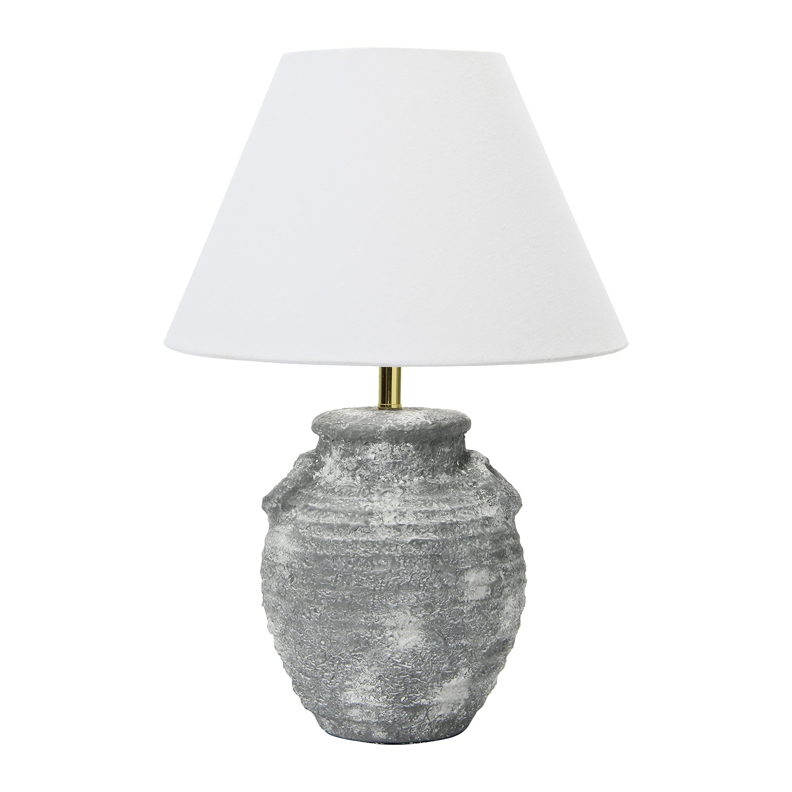 Creative Co-Op Terracotta Table Lamp, Grey