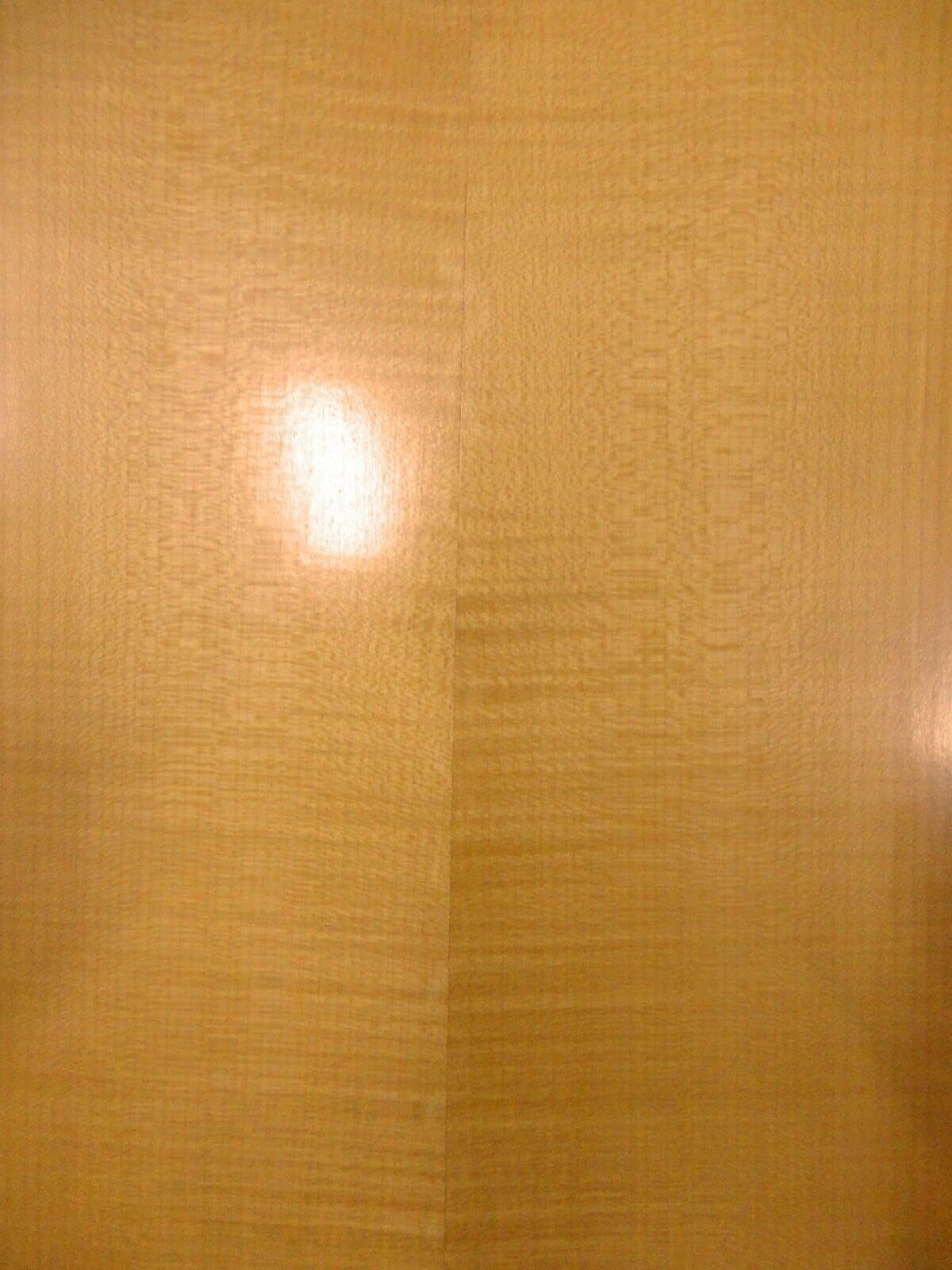 Maple Sycamore Curly Figured prefinished wood veneer 13" x 18" x 1/12" thick