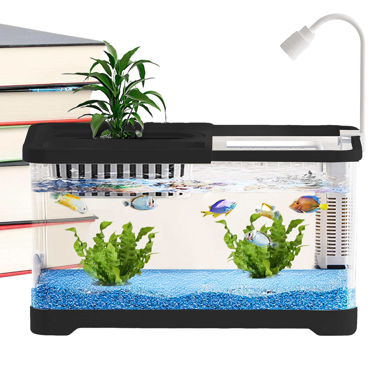 Betta akwaria rybne, krewetki, krajobraz, zestaw akwarium z rybami, dekoracyjne miski, krajobraz, dekoracja domu, do akademika, mieszkania, sypialni, stołu, miłośników zwierząt domowych