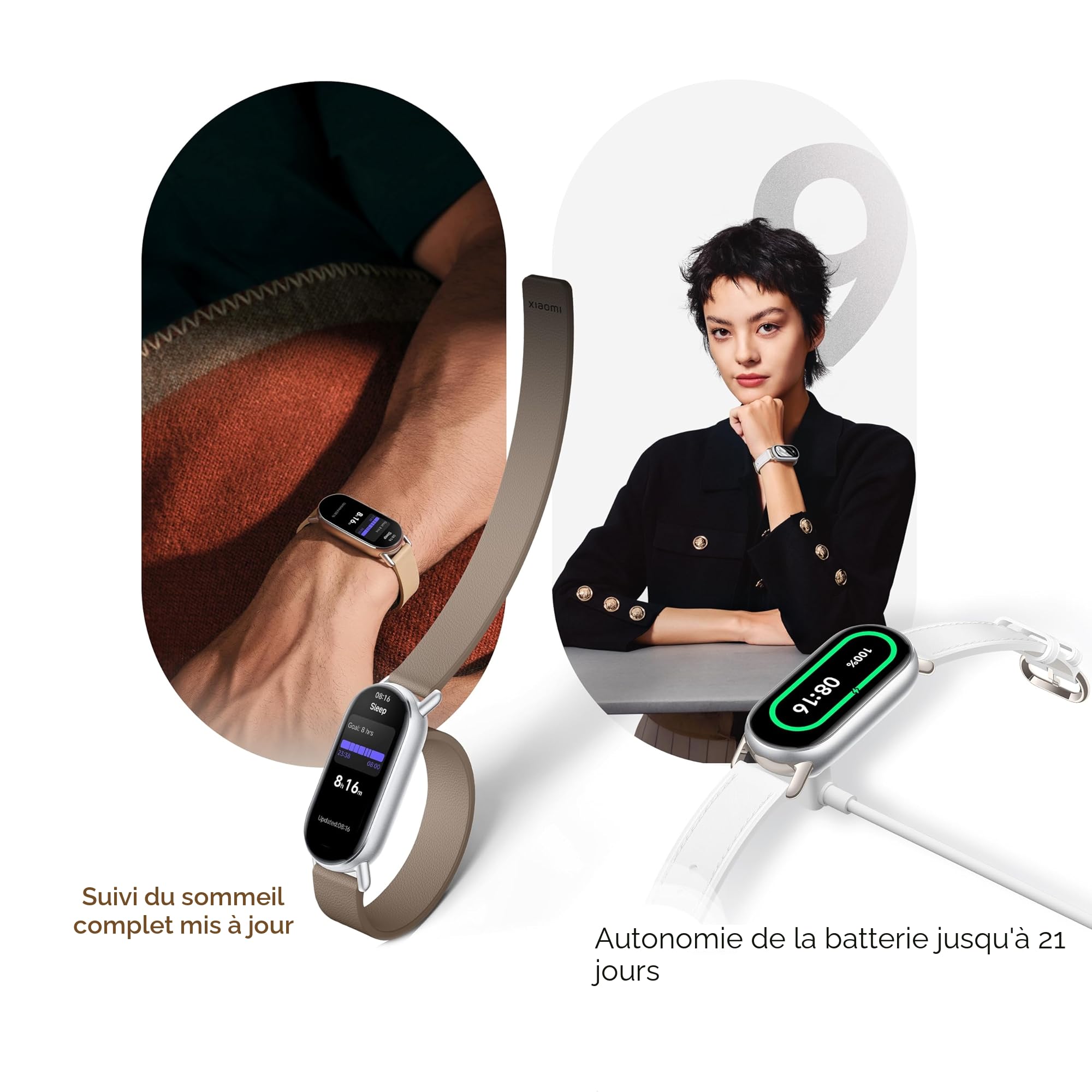 XIAOMI Smart Band 9 Mystic Rose | Écran AMOLED 1,62'' | Écran Tactile, Tracker Multisport, Suivi d'activité, Moniteur de fréquence Cardiaque | Connectivité Bluetooth