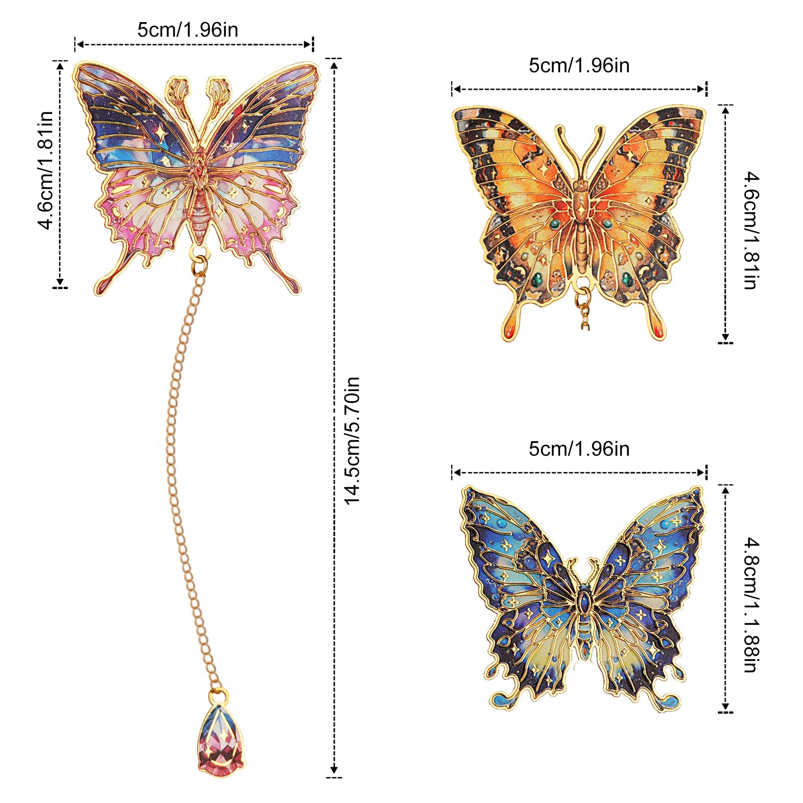 Marcapaginas Mariposa Metal Personalizado, Butterfly Bookmarks for Reading, Regalos Graduacion