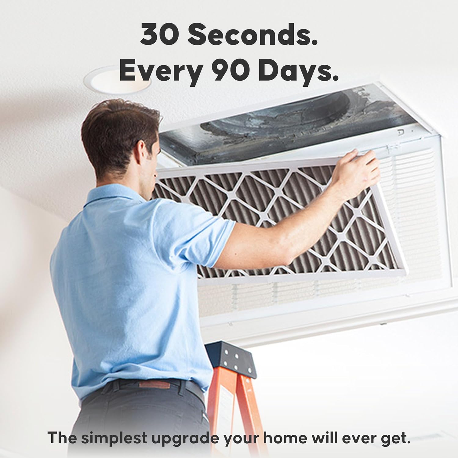 Eco-Aire 18x28x1 MERV 13, Pleated Air Filter, 18x28x1, Box of 6, Made in The USA