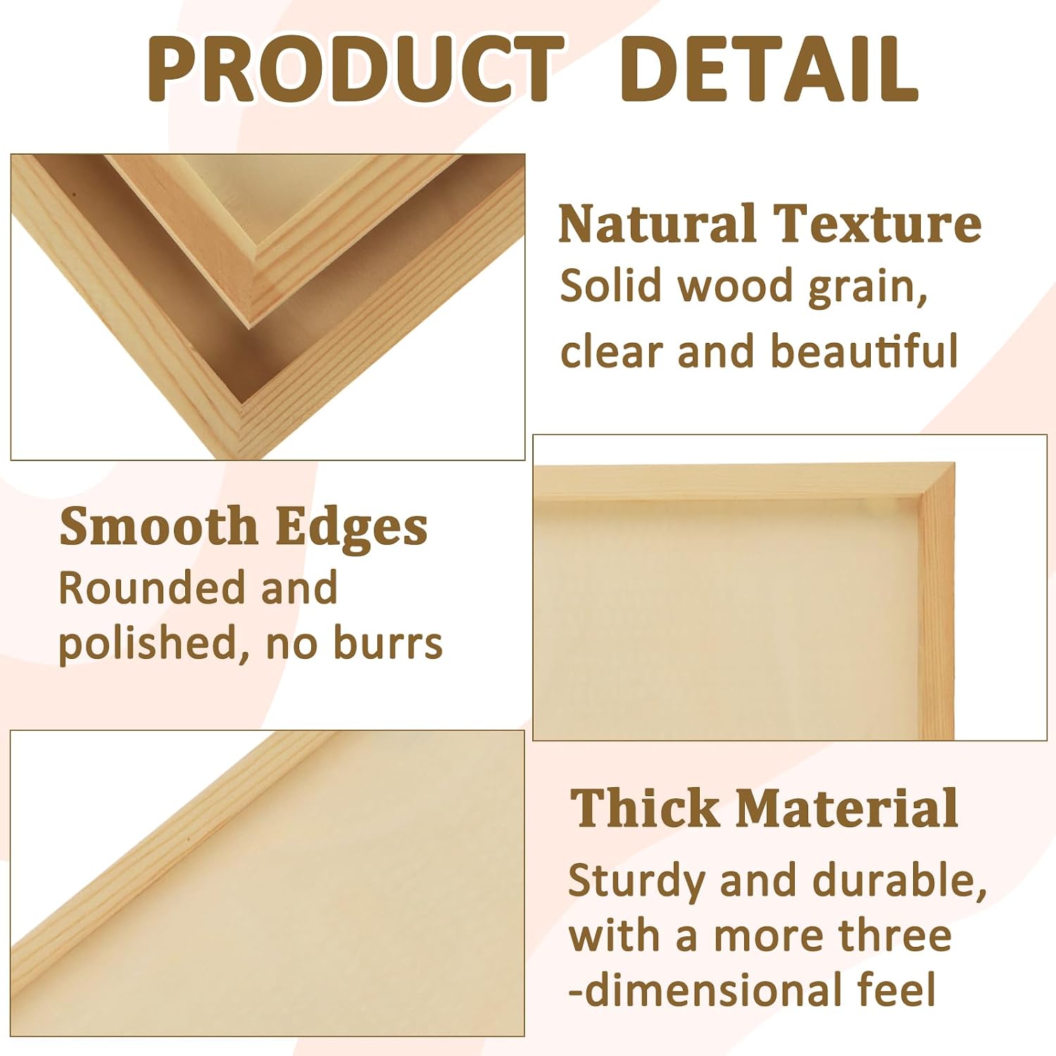 8PCS Wood Panels, 11×14 Inch Wooden Panel Canvas for Painting, Unfinished Craft Wood Boards Panels for Art Crafts, Painting, Pouring, DIY Projects with Oils, Acrylics
