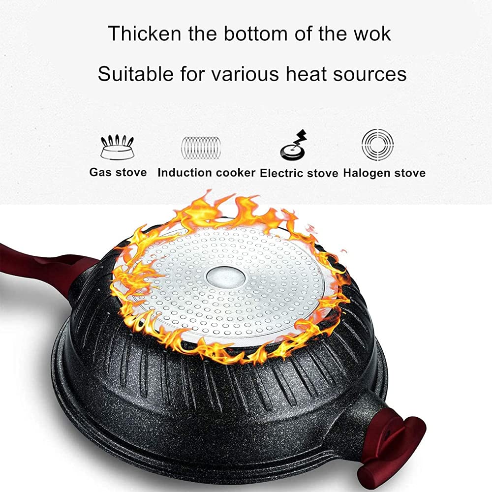 Wokpan Aluminium met Magma binnenlaag 32cm | Amazing Oriental