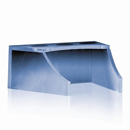 DECOLAV 9400T-BL Faucet Stand with Tempered Frosted Glass, Blue