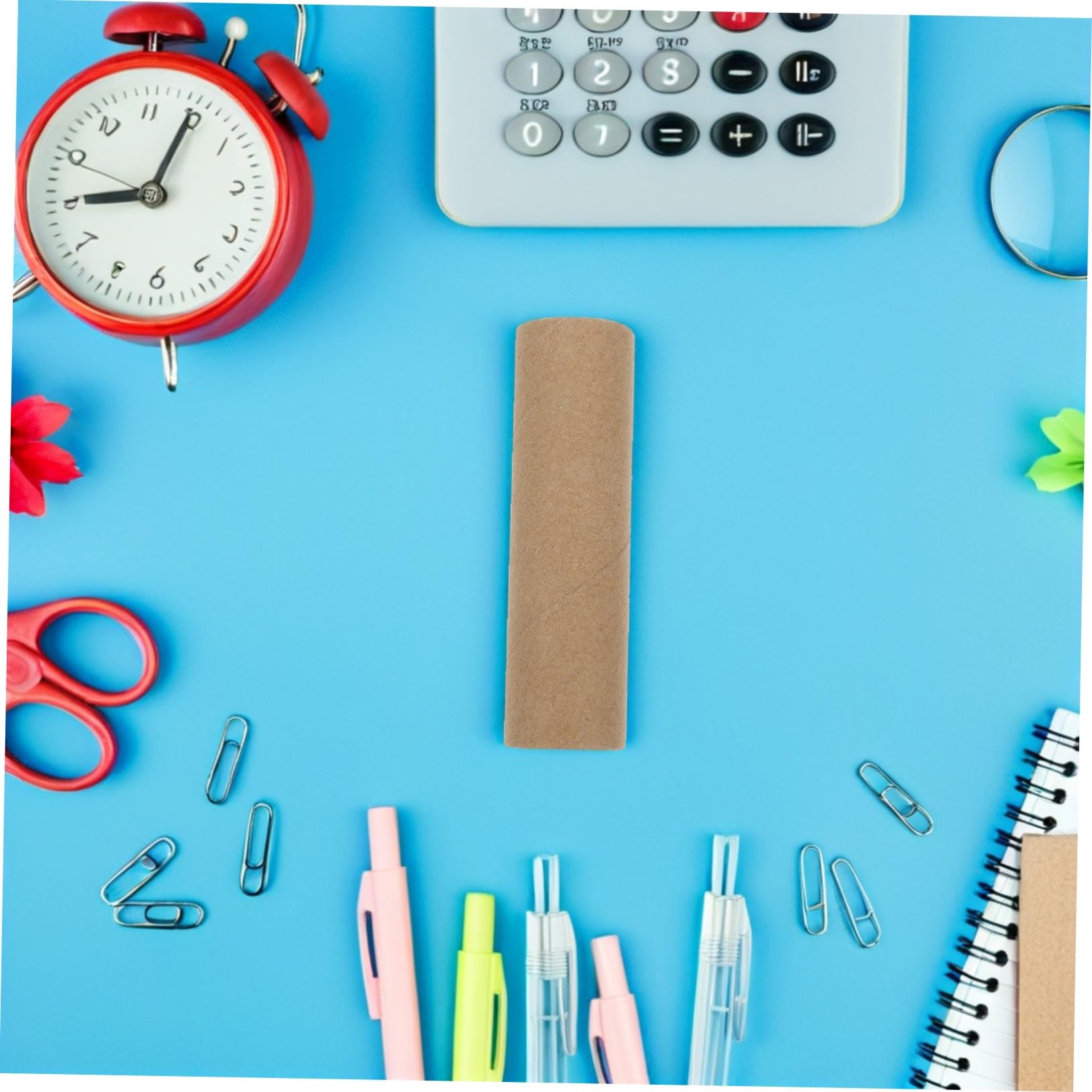 EXAOMBLE 15 Tubos Redondos De Cartón Kraft, Rollos Para Manualidades Infantiles y Bricolaje, Diámetro Interior 2,5 Cm Para Uso En Escuelas y Actividades Creativas