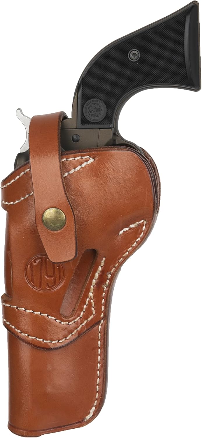 1791 GUNLEATHER Single Six Holster - Ambidextrous Leather 22 Revolver Holster, Fits Heritage Rough Rider, Ruger Wrangler, Colt New Frontier and Similar Six Gun Pistols (5.5)