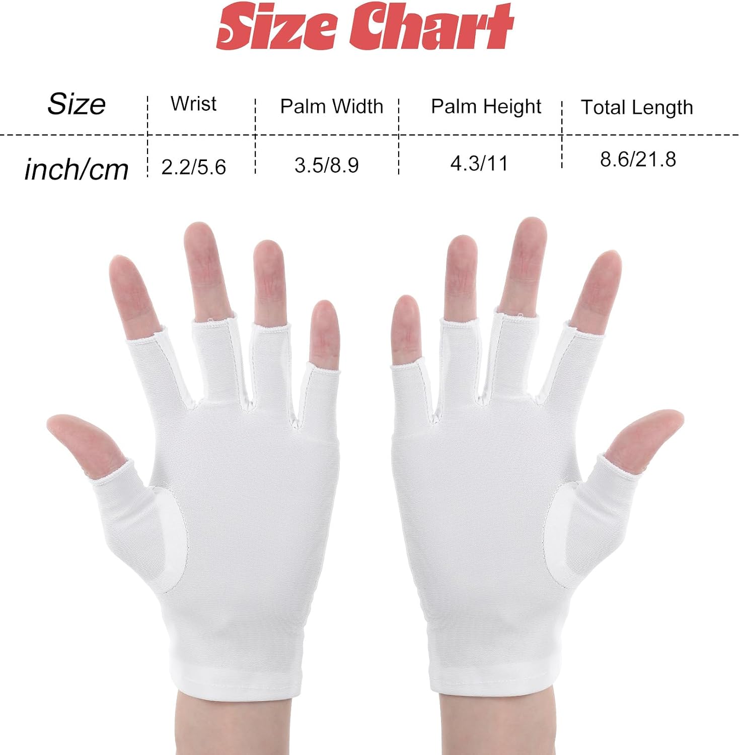 Cotton Fingerless Gloves, 3 Pairs Fingerless Cotton Gloves Cut at Fingertips for Hand Therapy, Eczema Relief, Spa Care, and Touchscreen Use