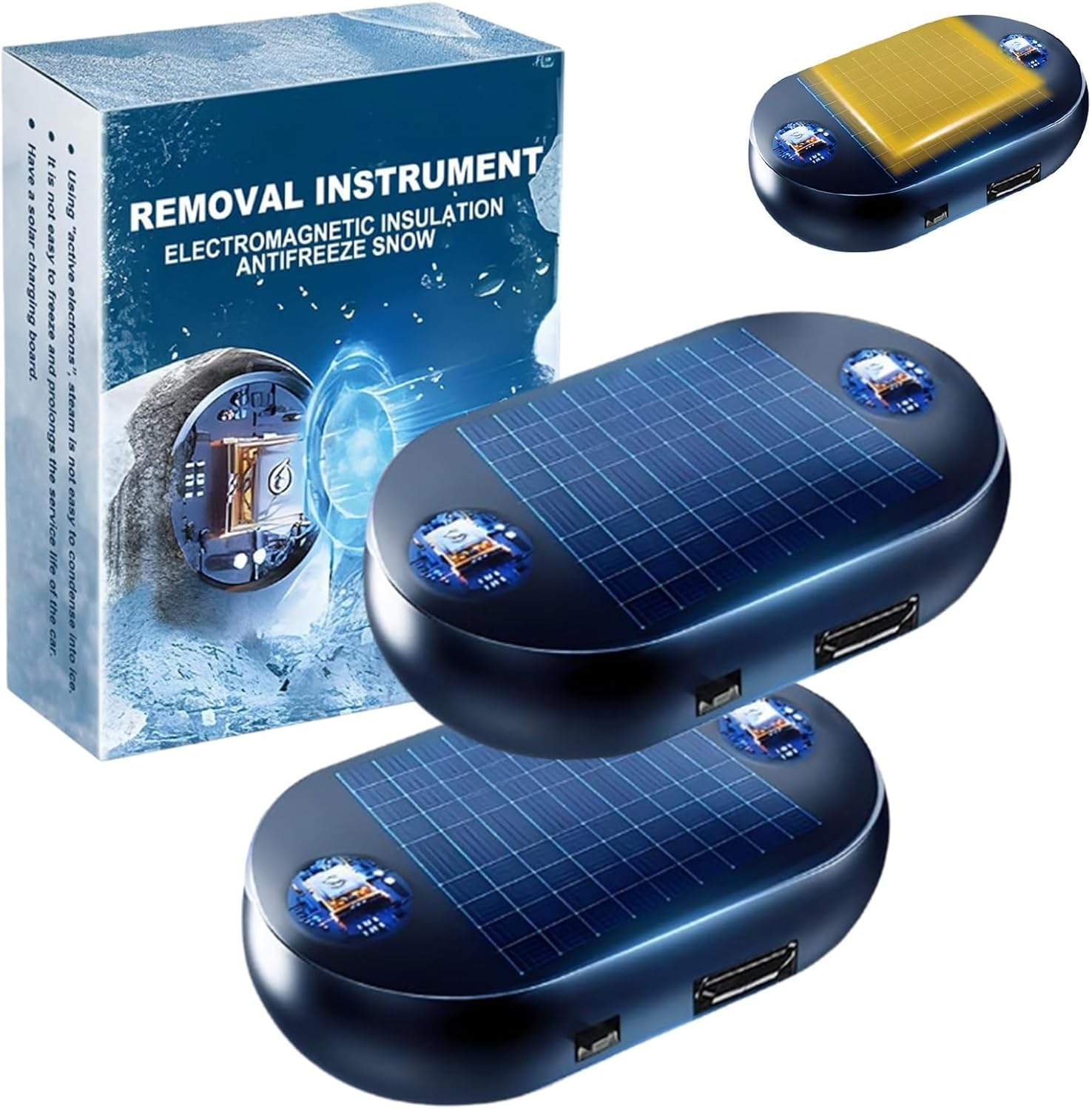 2 PCS Car Snow and Ice Removal Device Compatible with Chevrolet Suburban, Anti-Freeze Windshield Defroster & Ice Melter Portable Snow Removal Device